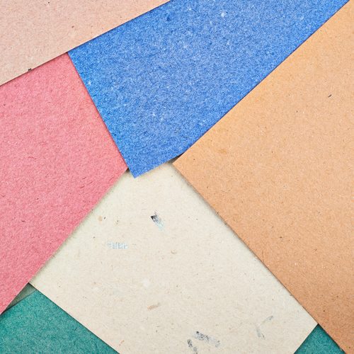 Composition of multiple cardboard paper sheets